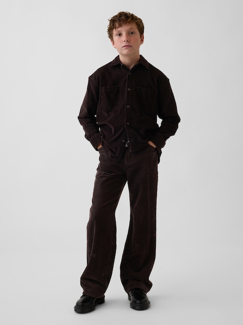 PANTALON COUPE AMPLE ANNÉES 90 EN VELOURS CÔTELÉ POUR ENFANT