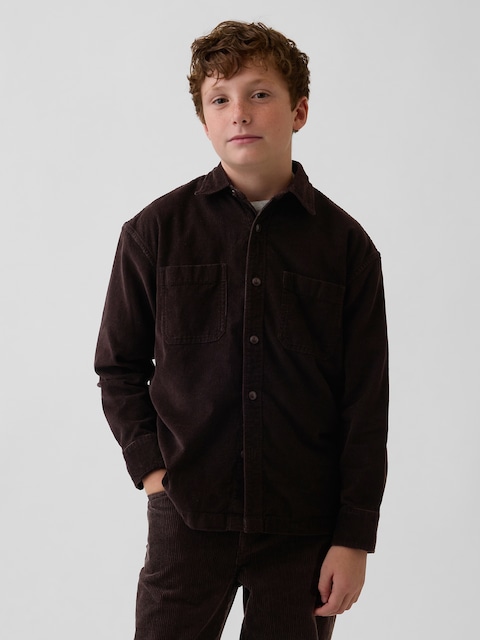 CHEMISE UTILITAIRE EN VELOURS CÔTELÉ POUR ENFANT