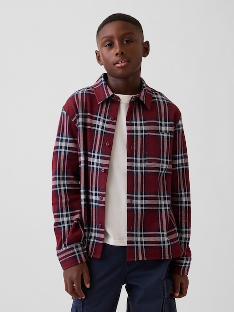 CHEMISE À CARREAUX EN JERSEY POUR ENFANT