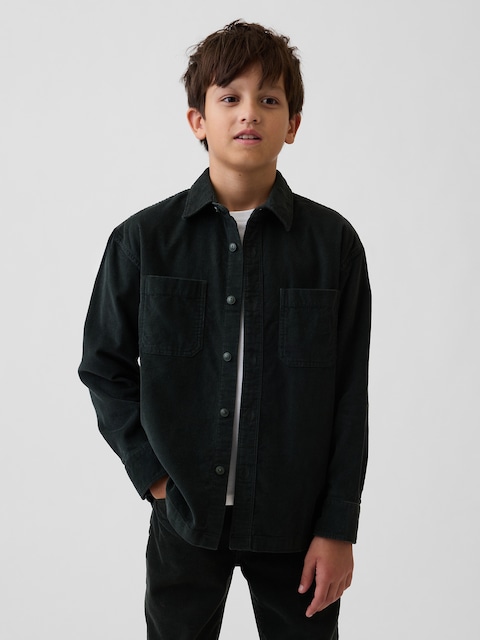 CHEMISE UTILITAIRE EN VELOURS CÔTELÉ POUR ENFANT