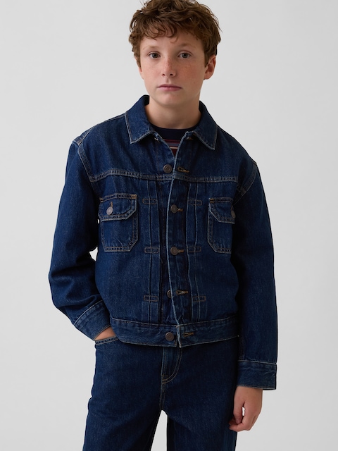VESTE EN DENIM EMBLÉMATIQUE POUR ENFANT