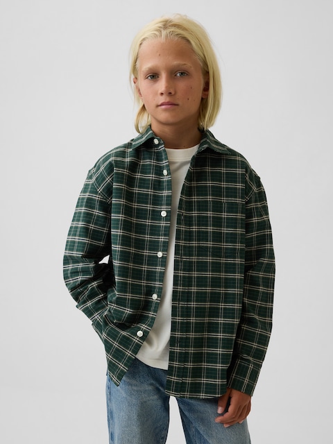 CHEMISE OXFORD DÉCONTRACTÉE À CARREAUX POUR ENFANT