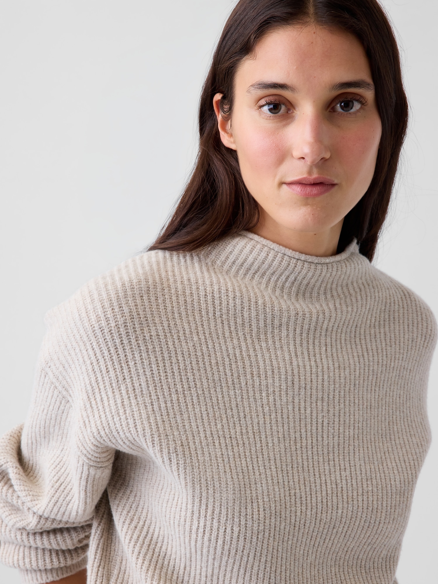 CashSoft Oversized Rollneck Sweater