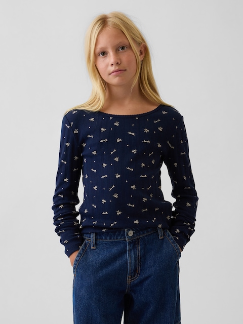 T-SHIRT EN TRICOT POINTELLE POUR ENFANT