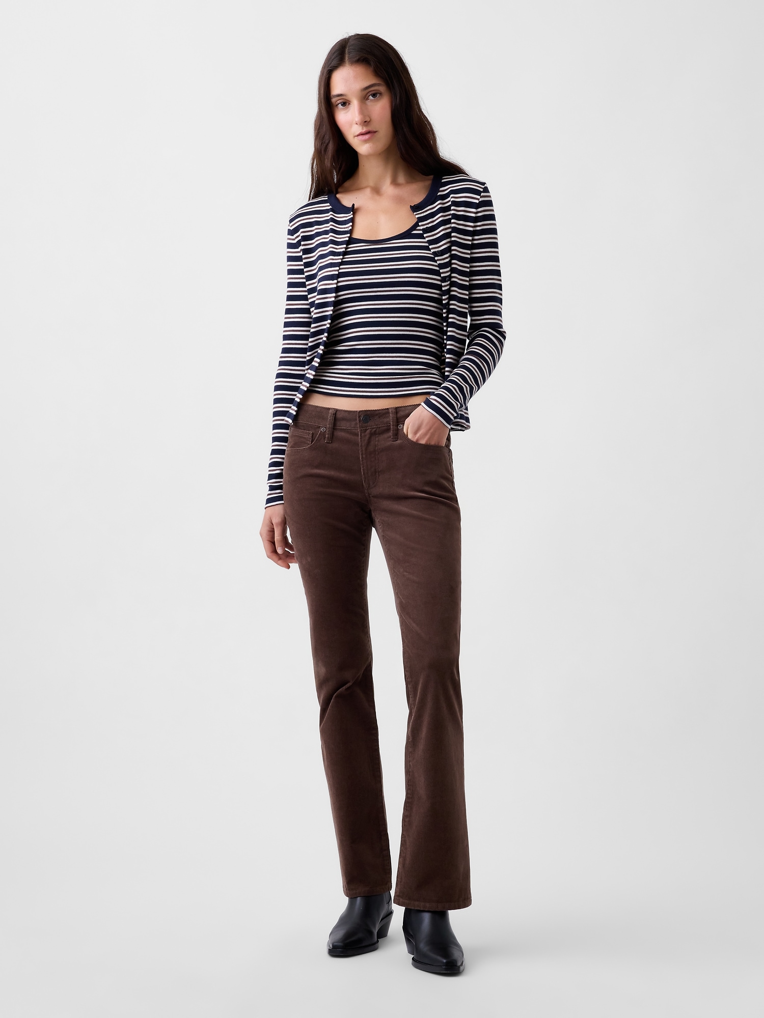 Low Rise Corduroy Long & Lean Pants