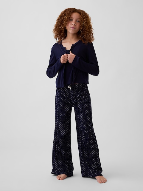 Kids Recycled Pointelle PJ Pants