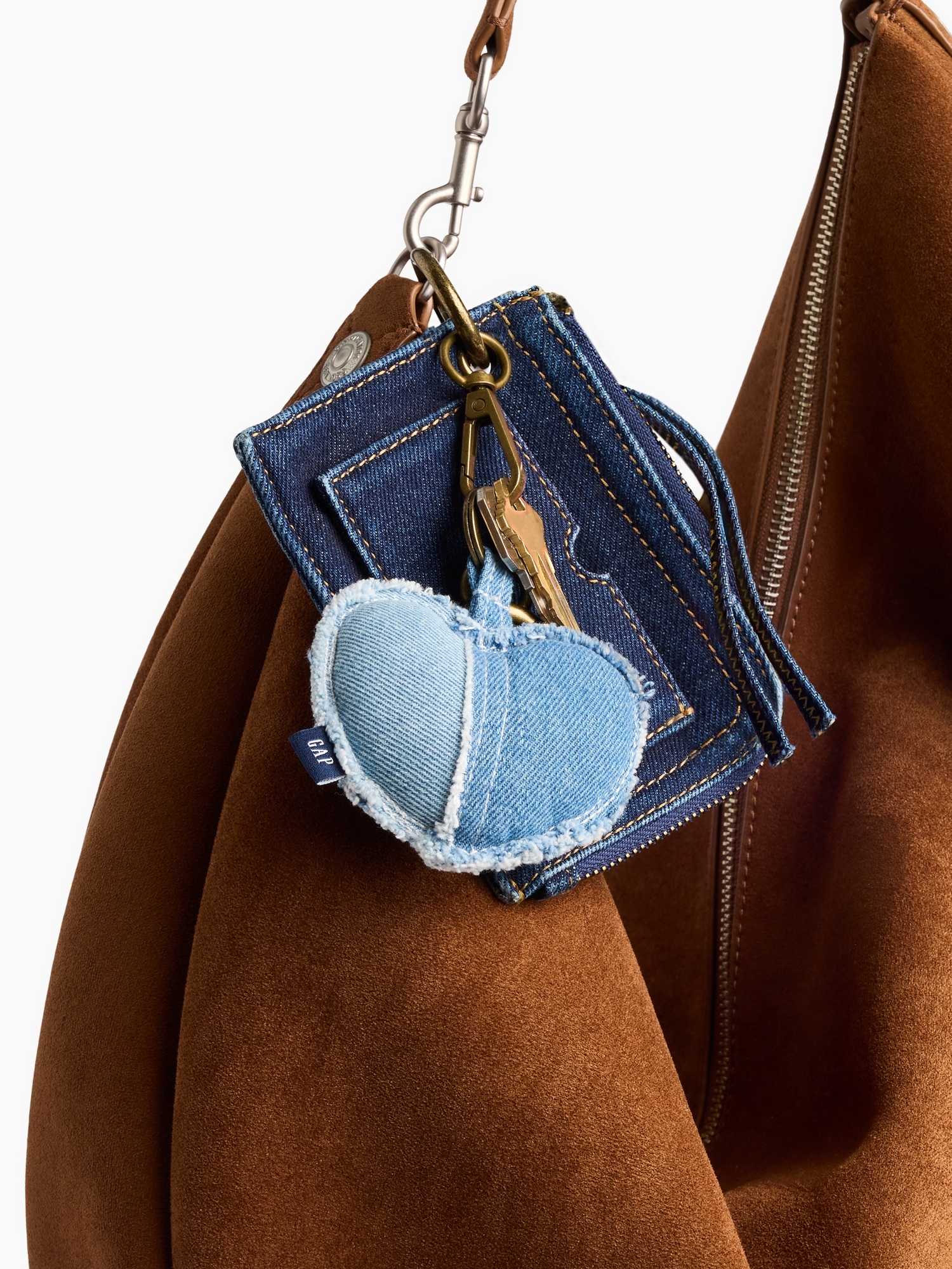 Denim Card Case Bag Charm