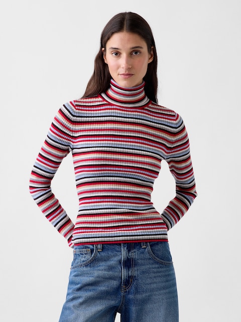 Lightweight CashSoft Rib Turtleneck Sweater