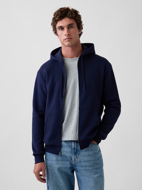 VintageSoft Waffle-Lined Zip Hoodie