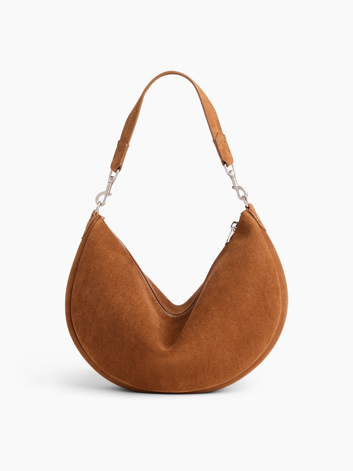 Vegan Suede Crescent Bag