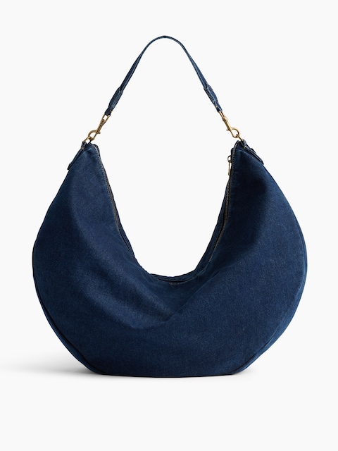 GRAND SAC DEMI-LUNE EN DENIM