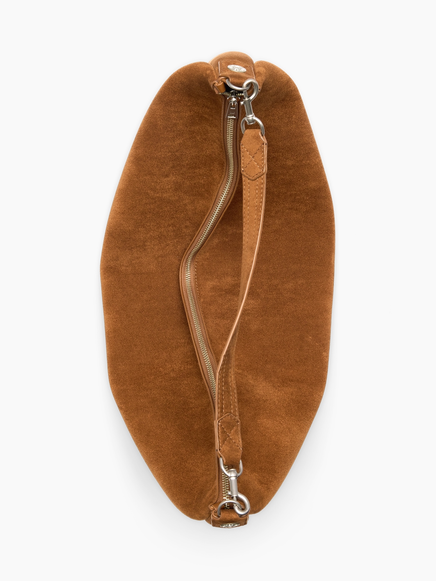 Large Vegan Suede Crescent Bag