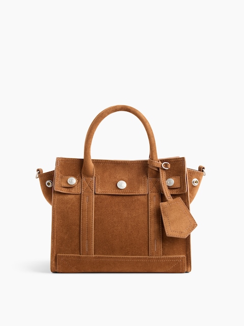 Small Vegan Suede Five Pocket Tote