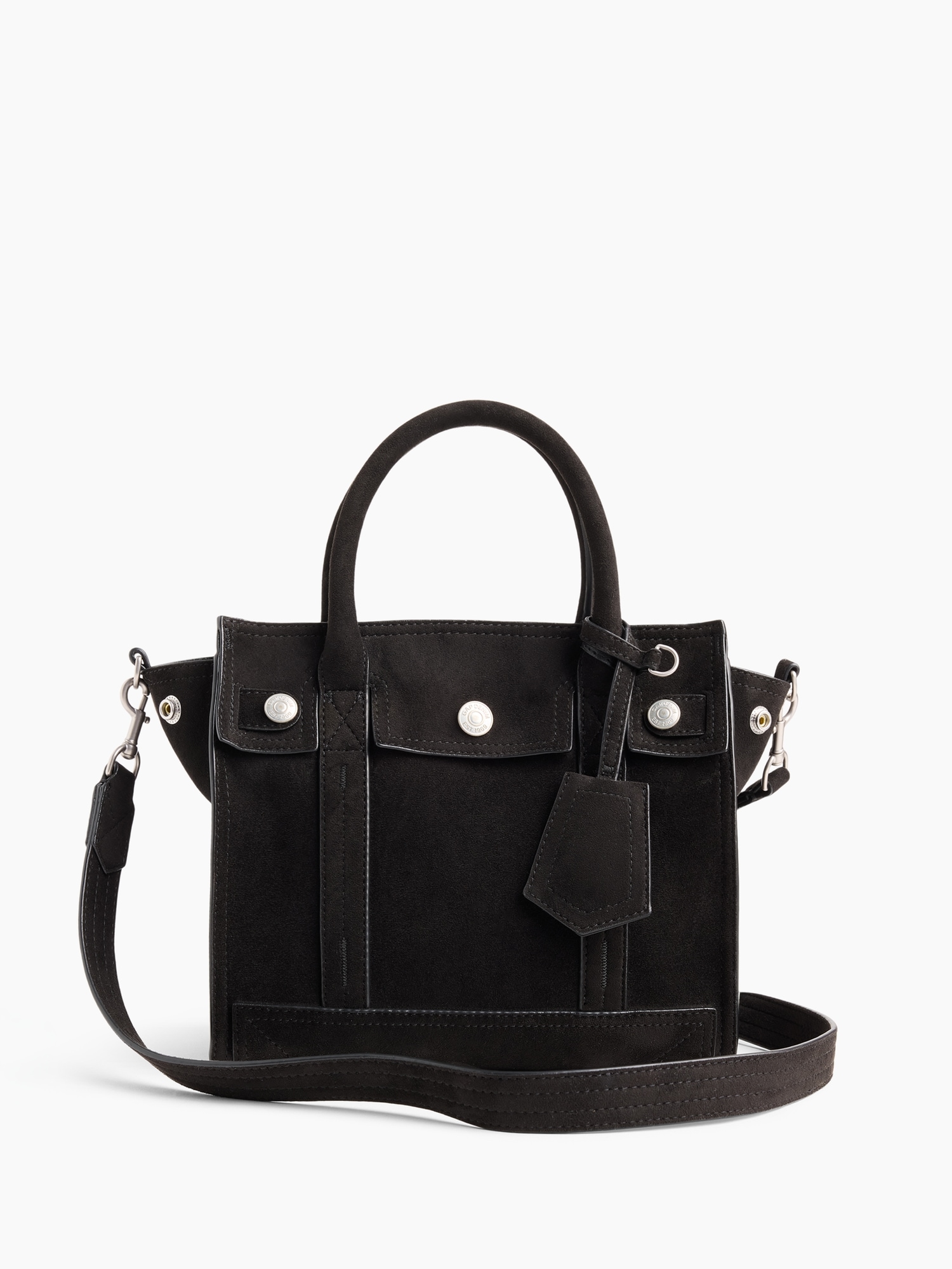 Small Vegan Suede Five Pocket Tote