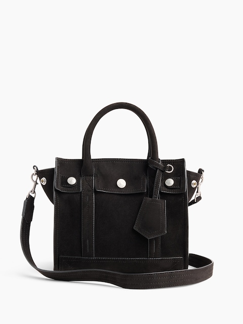Small Vegan Suede Five Pocket Tote