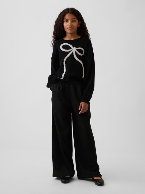 PANTALON CONFORT À JAMBE LARGE À TAILLE À CORDON DE SERRAGE POUR ENFANT