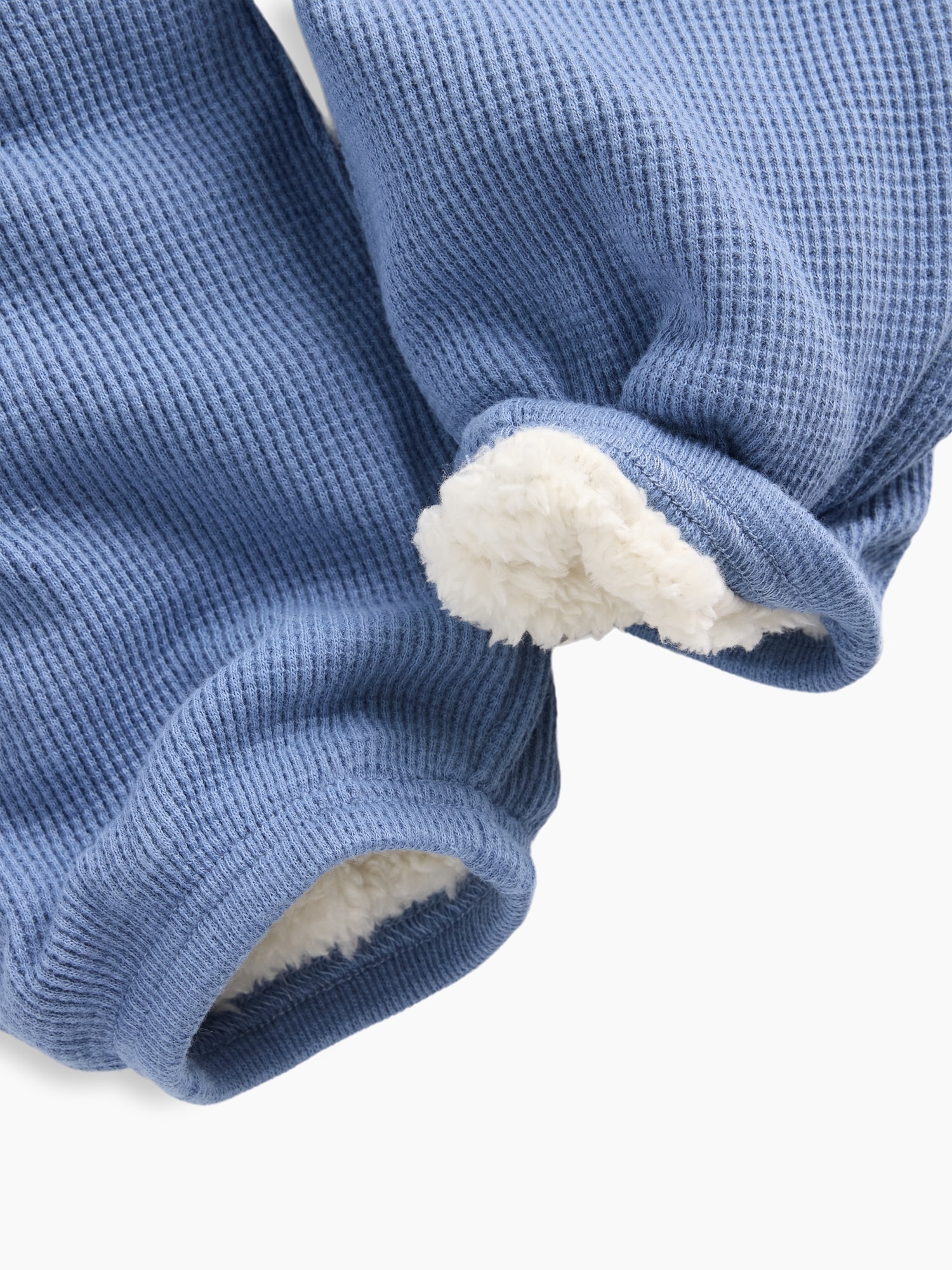 Pantalon de jogging en tricot gaufré à doublure sherpa pour Bébé et Tout-petit