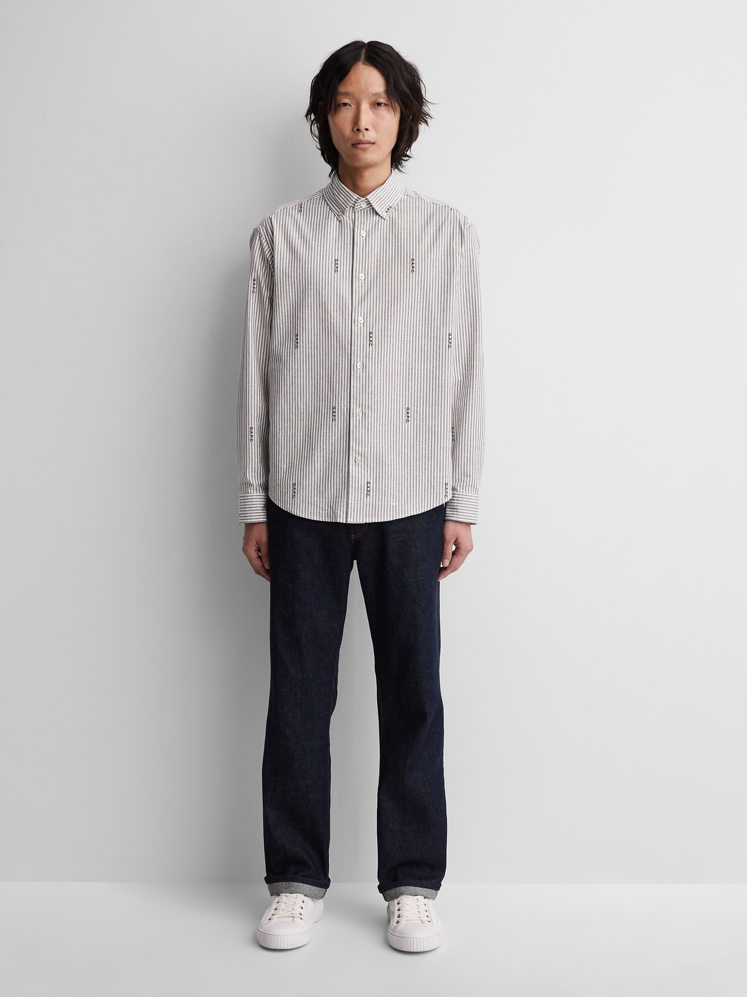 × A.P.C. Relaxed Logo Oxford Shirt