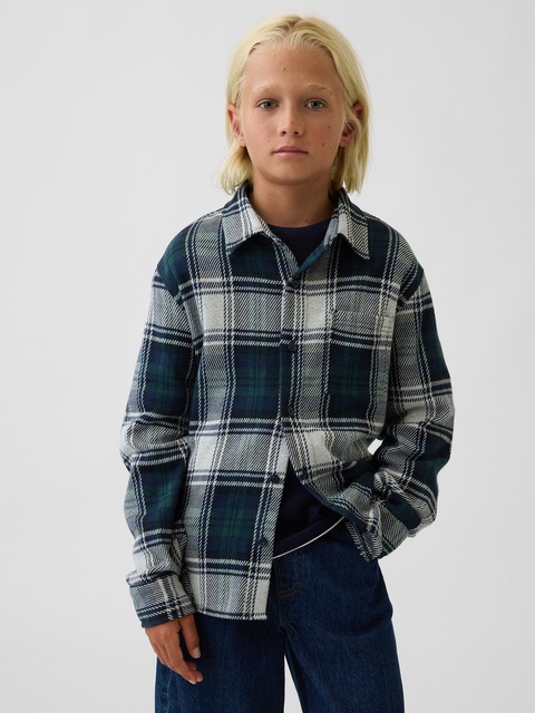 CHEMISE À CARREAUX EN JERSEY POUR ENFANT