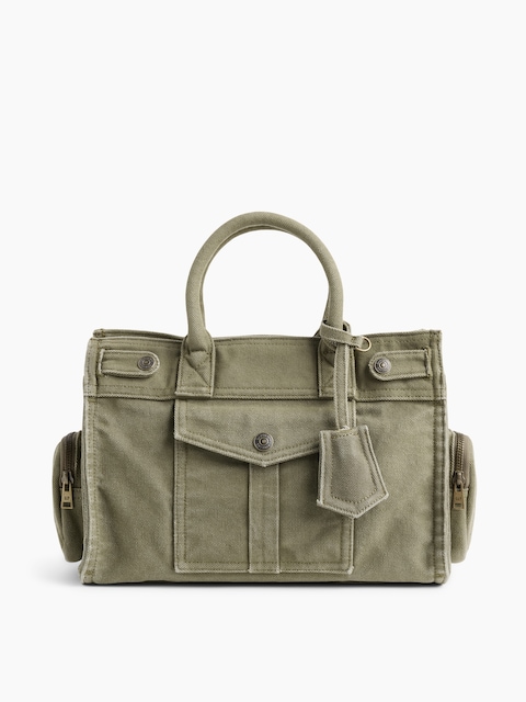 Canvas Five Pocket Satchel