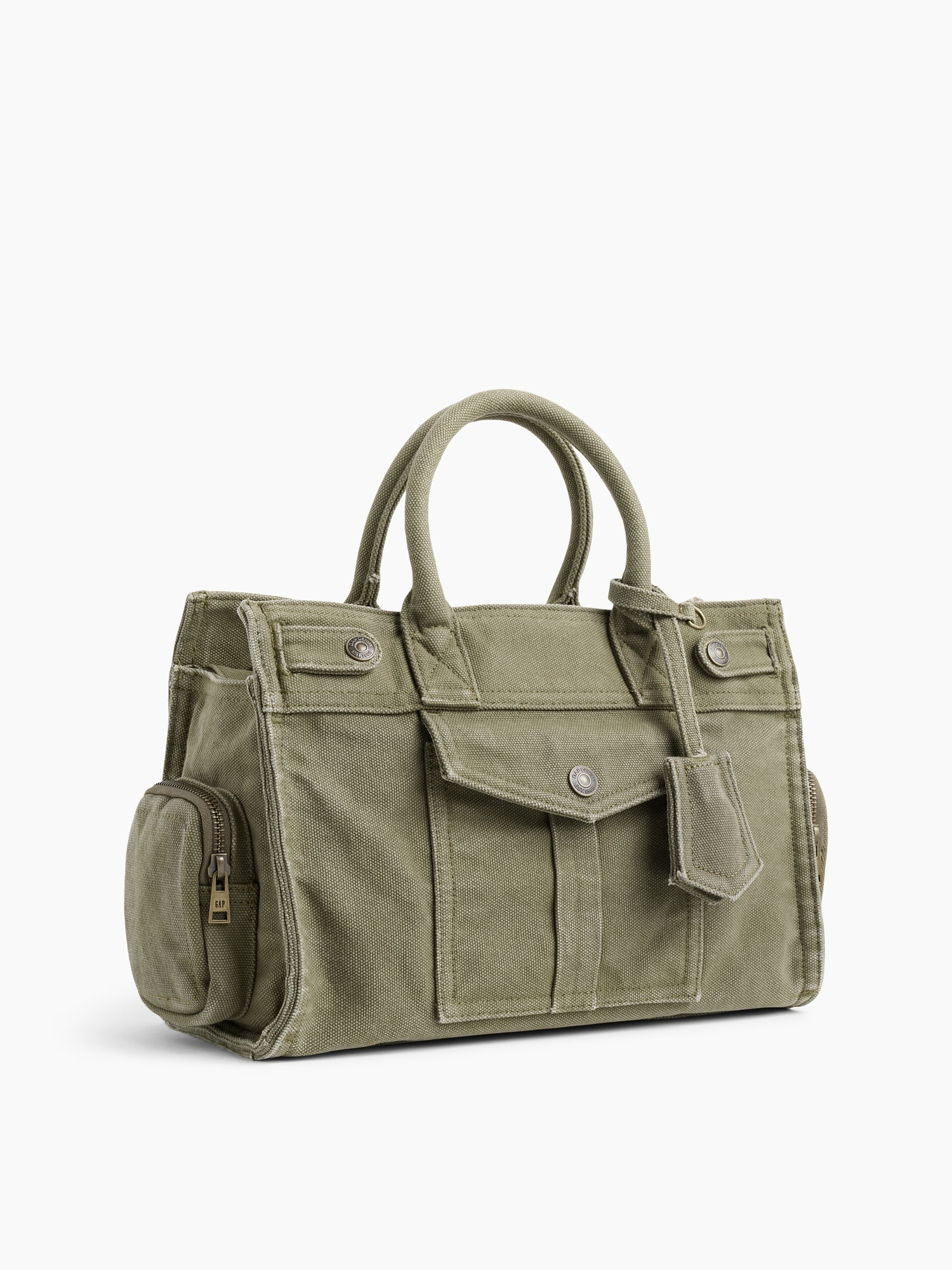 Canvas Five Pocket Satchel