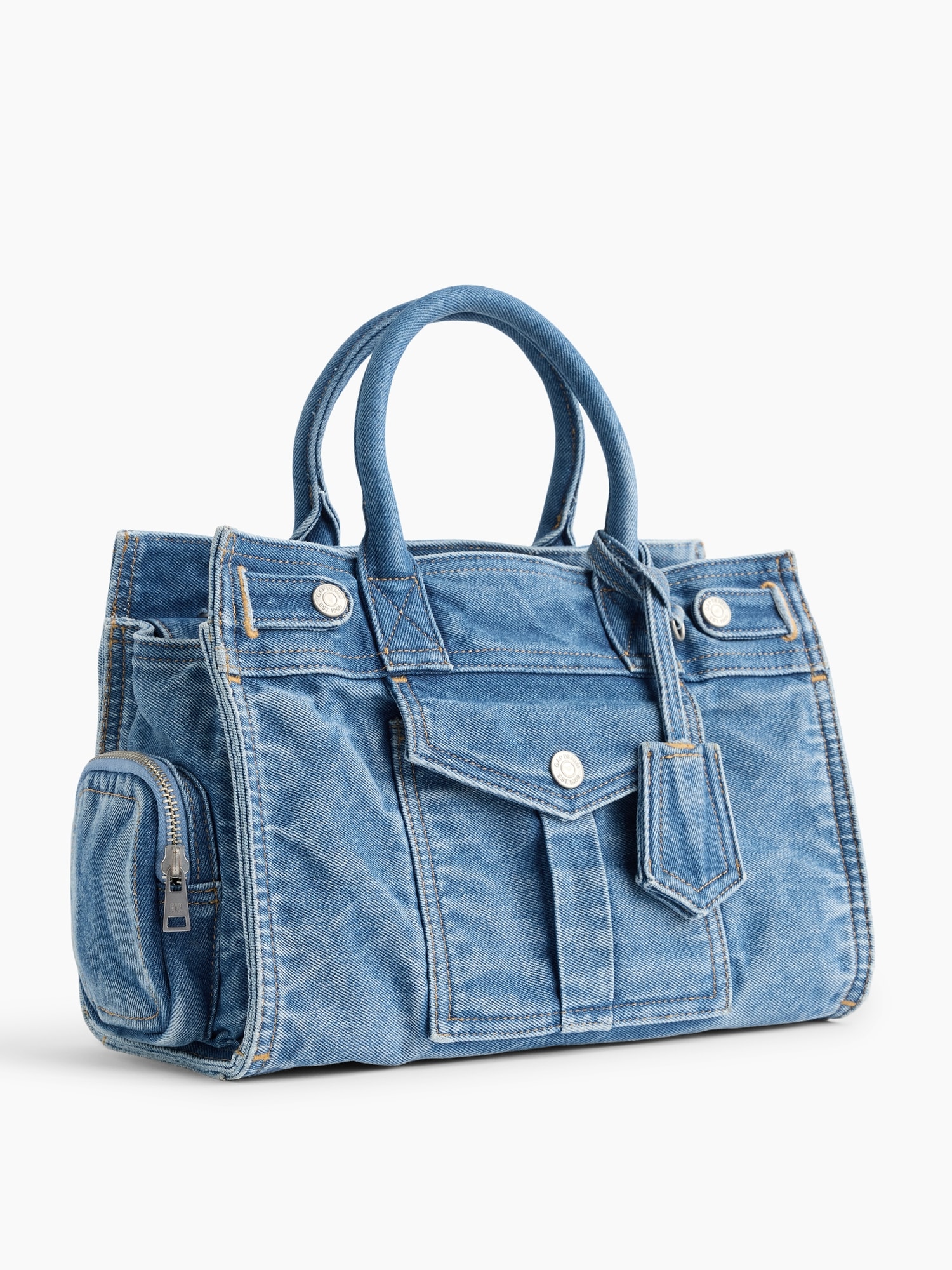 Denim Five Pocket Satchel