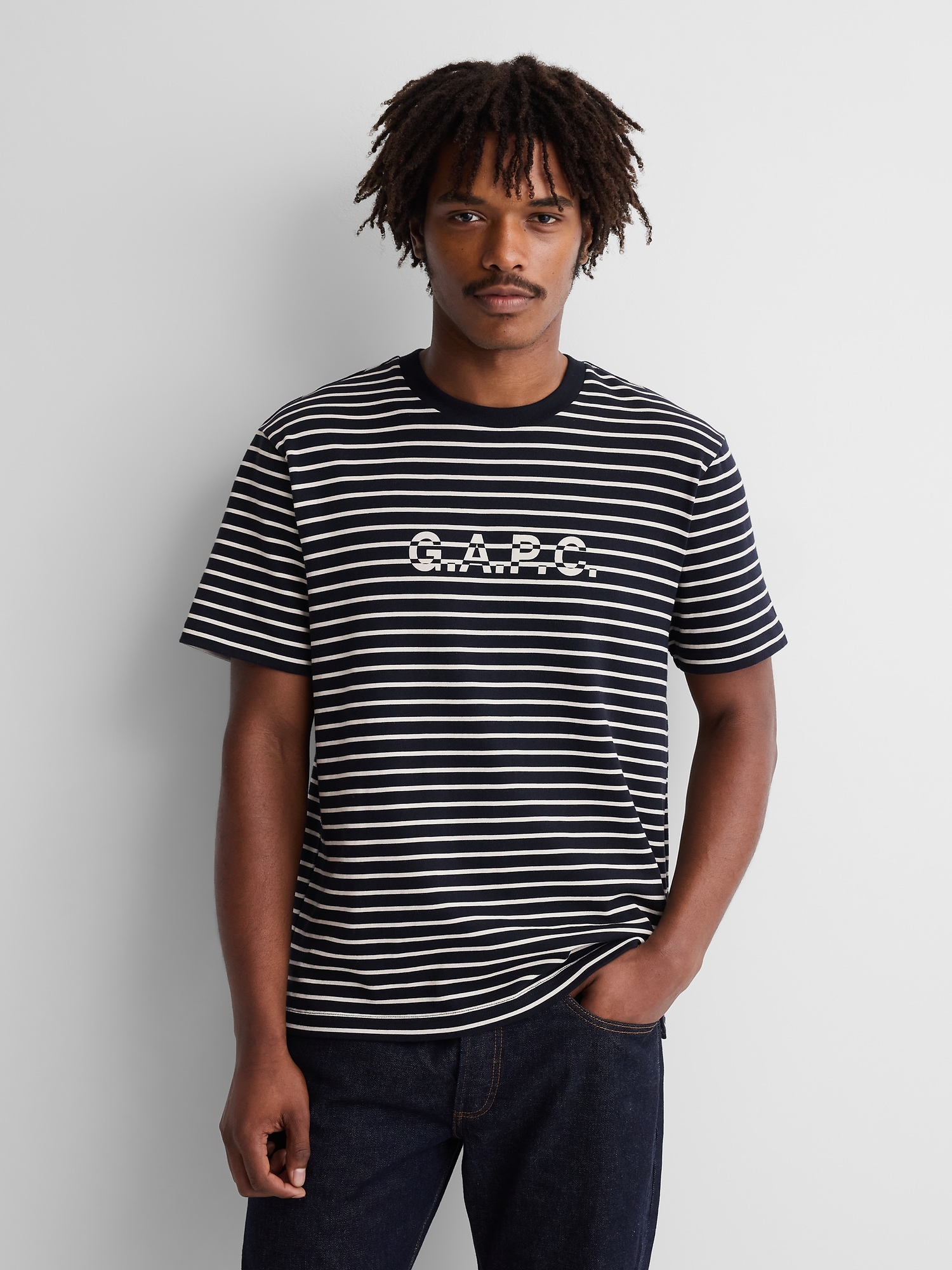 × A.P.C. Logo Stripe T-Shirt