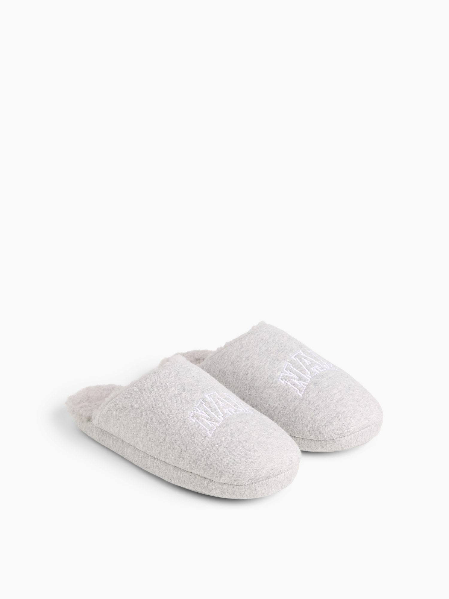 Sherpa-Lined NAP Logo Slippers
