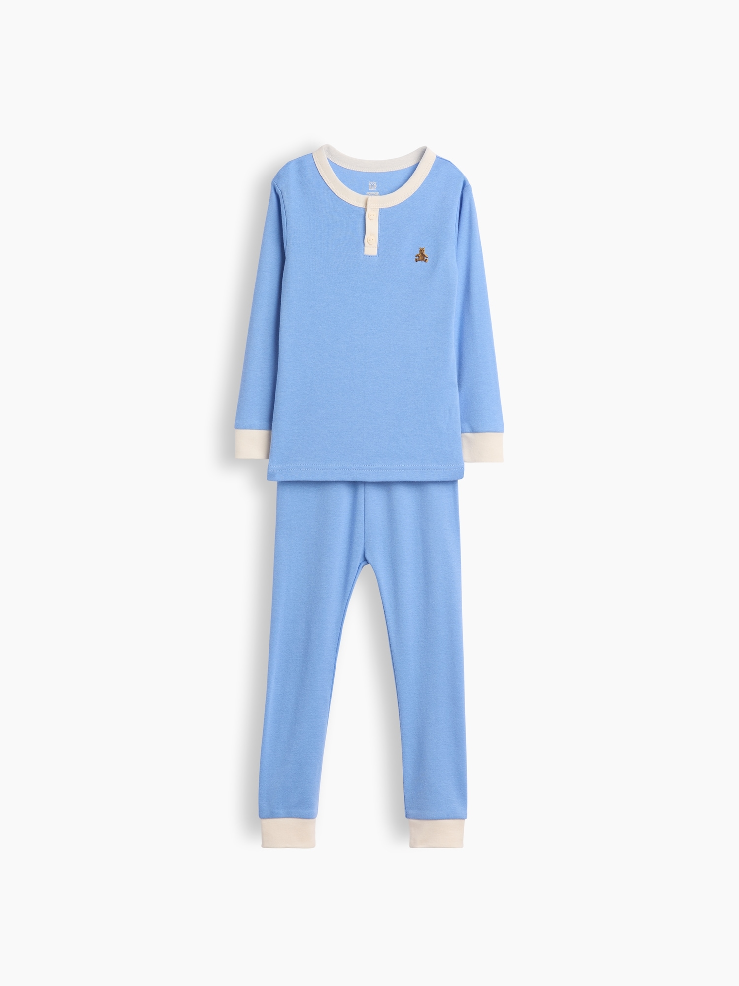 Pyjama henley en coton biologique brossé pour Bébé et Tout-petit