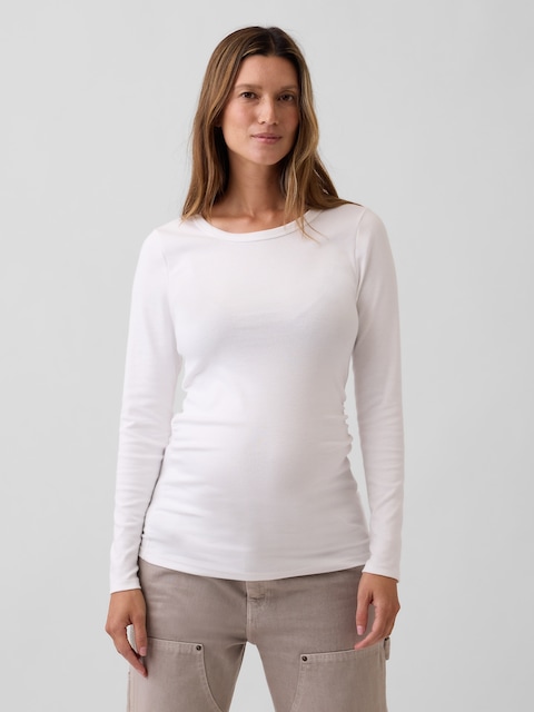 T-SHIRT RAS DU COU MODERNE DE MATERNITÉ