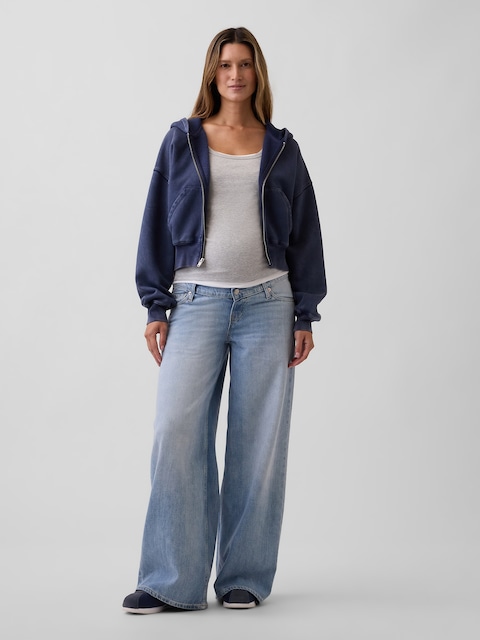 JEAN BALLON À PANNEAU INTÉGRAL EN DENIM DOUCEUR SUPRÊME DE MATERNITÉ