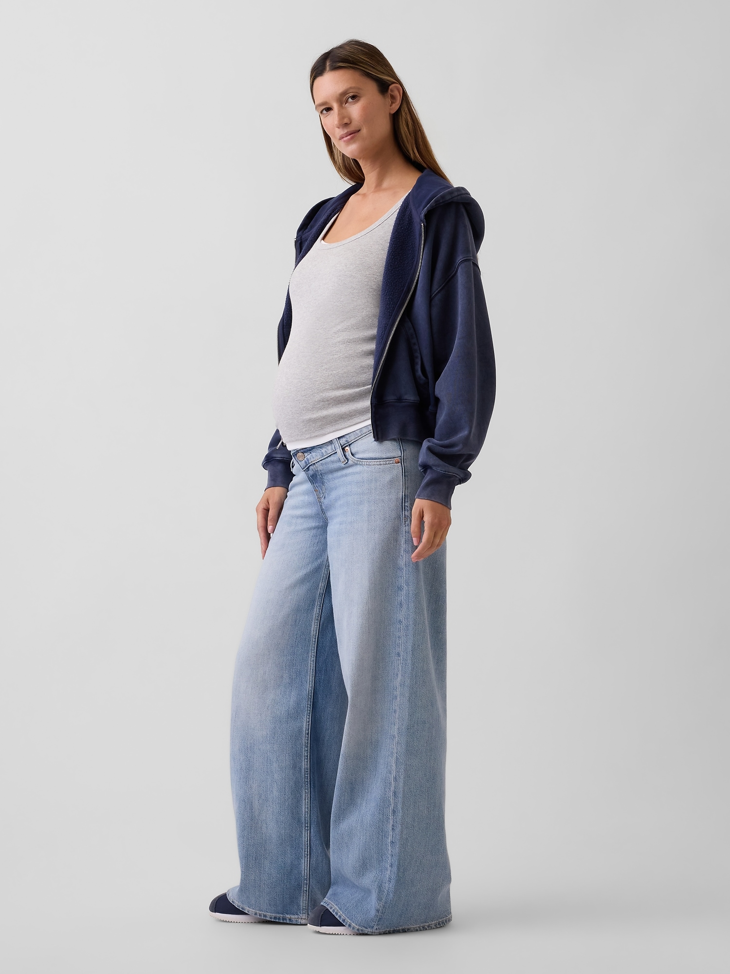 Maternity UltraSoft Full-Panel Baggy Jeans