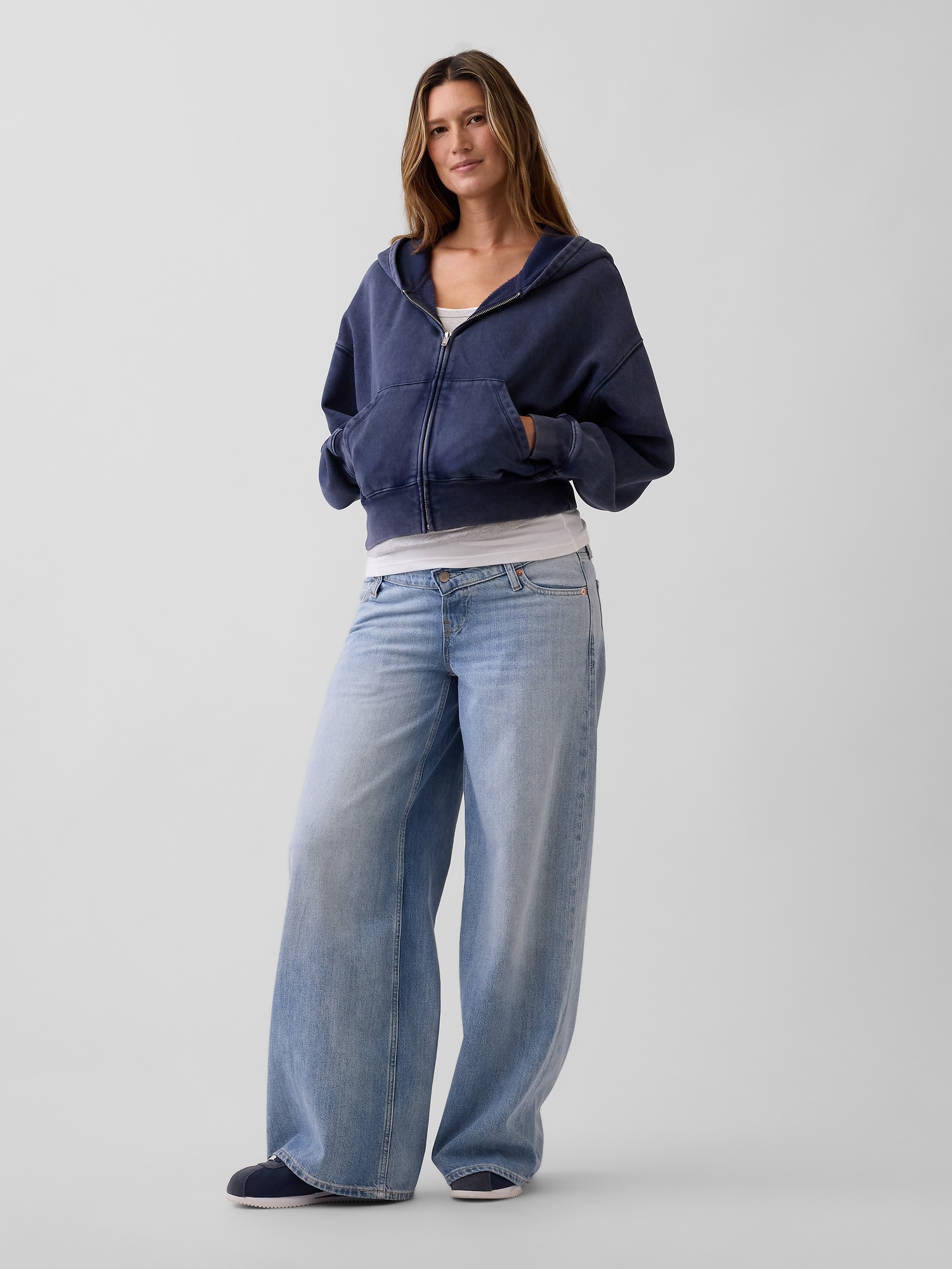 Maternity UltraSoft Full-Panel Baggy Jeans