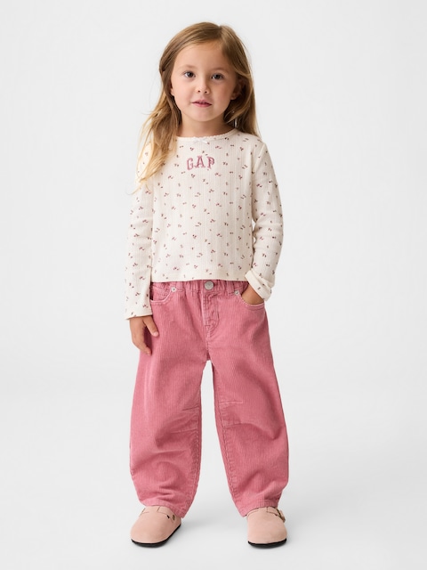 PANTALON BALLON SURDIMENSIONNÉ EN VELOURS CÔTELÉ POUR BÉBÉ ET TOUT-PETIT