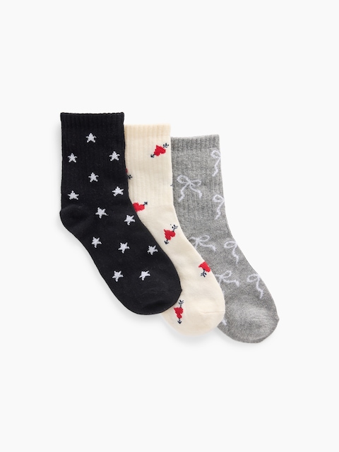 CHAUSSETTES À MOTIF POUR ENFANT (PAQUET DE 3 PAIRES)
