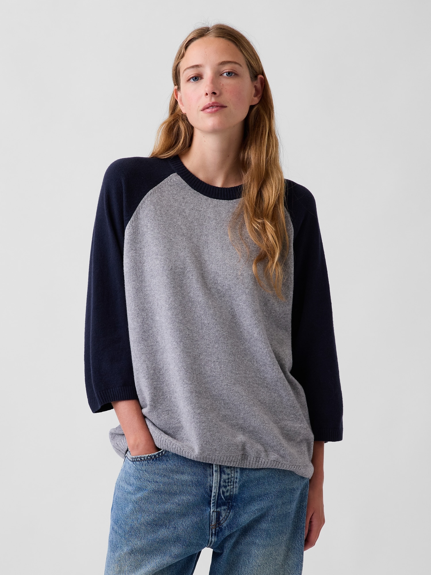 CashSoft Raglan Sweater Shirt