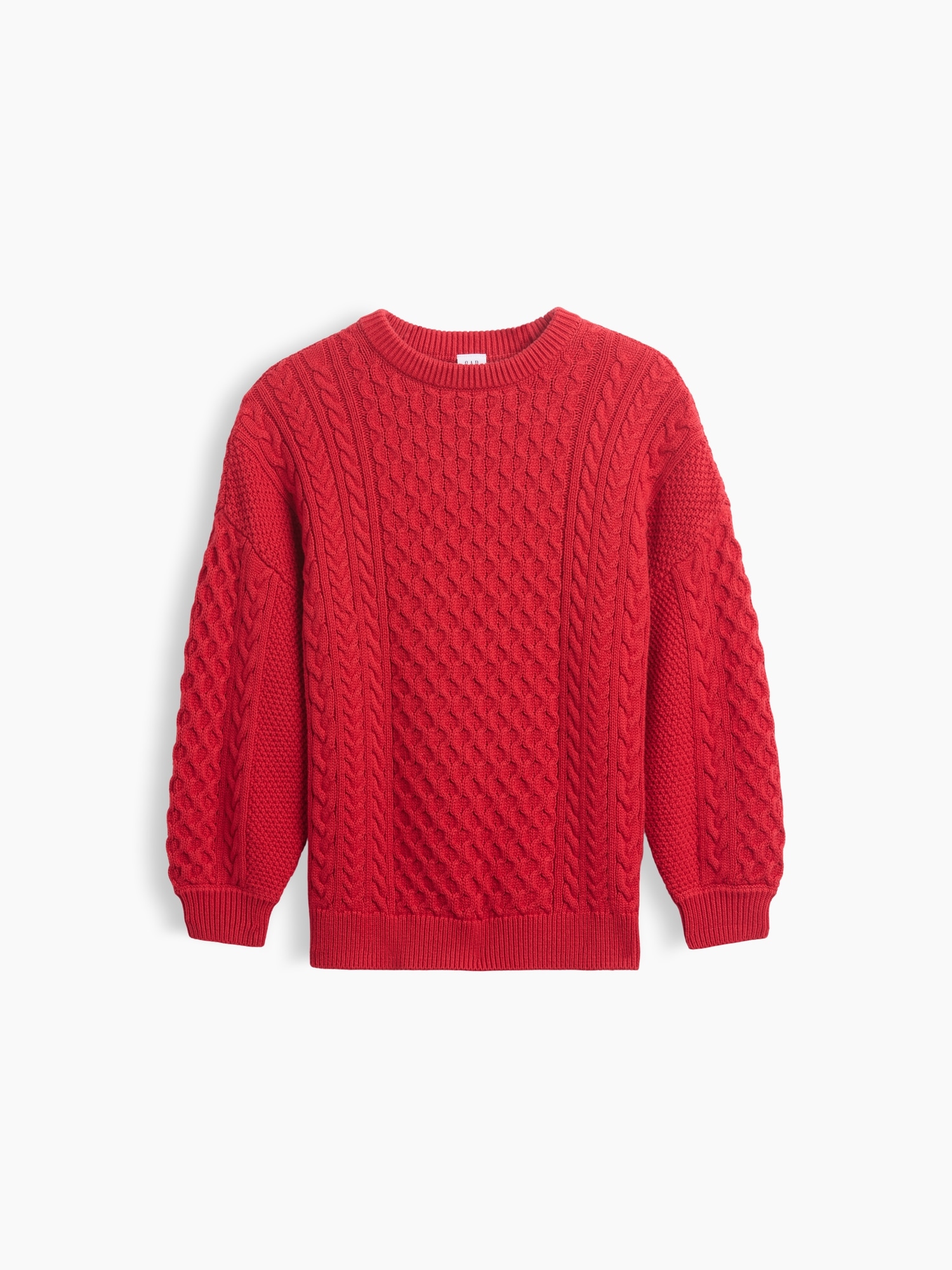Kids 100% Cotton Oversized Cable-Knit Sweater
