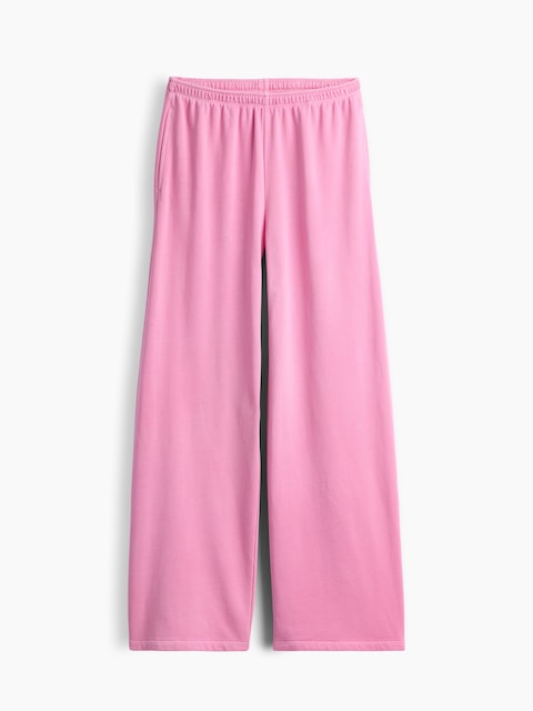PANTALON AMPLE EN JERSEY BOUCLETTE VINTAGEDOUX À TAILLE MI-BASSE