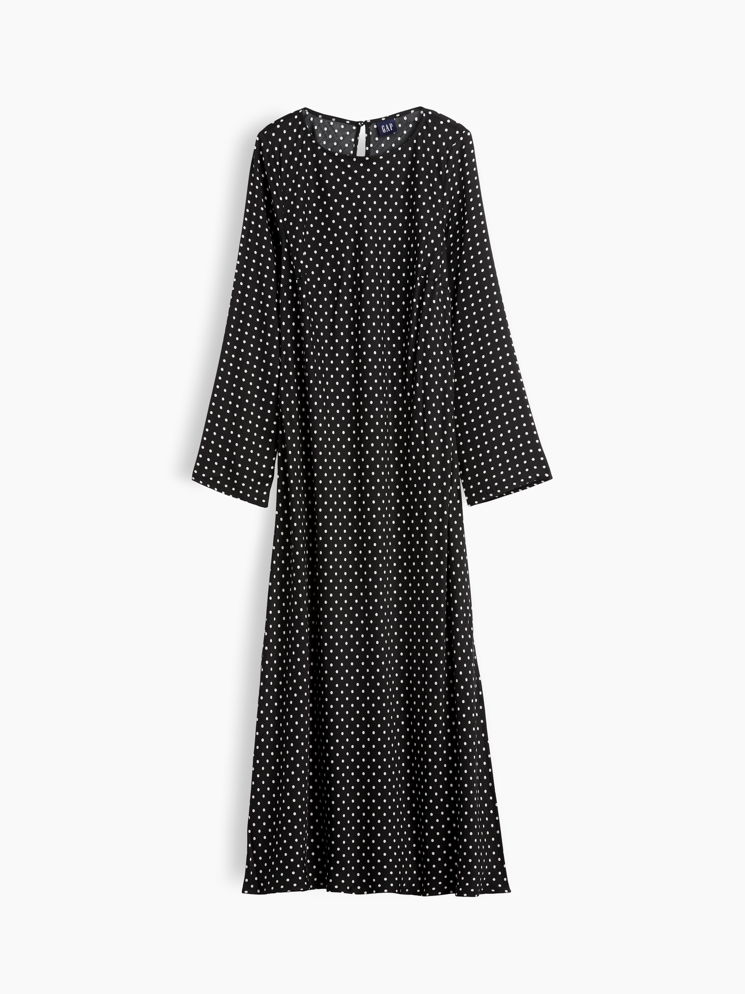 Bell-Sleeve Bias-Cut Maxi Dress
