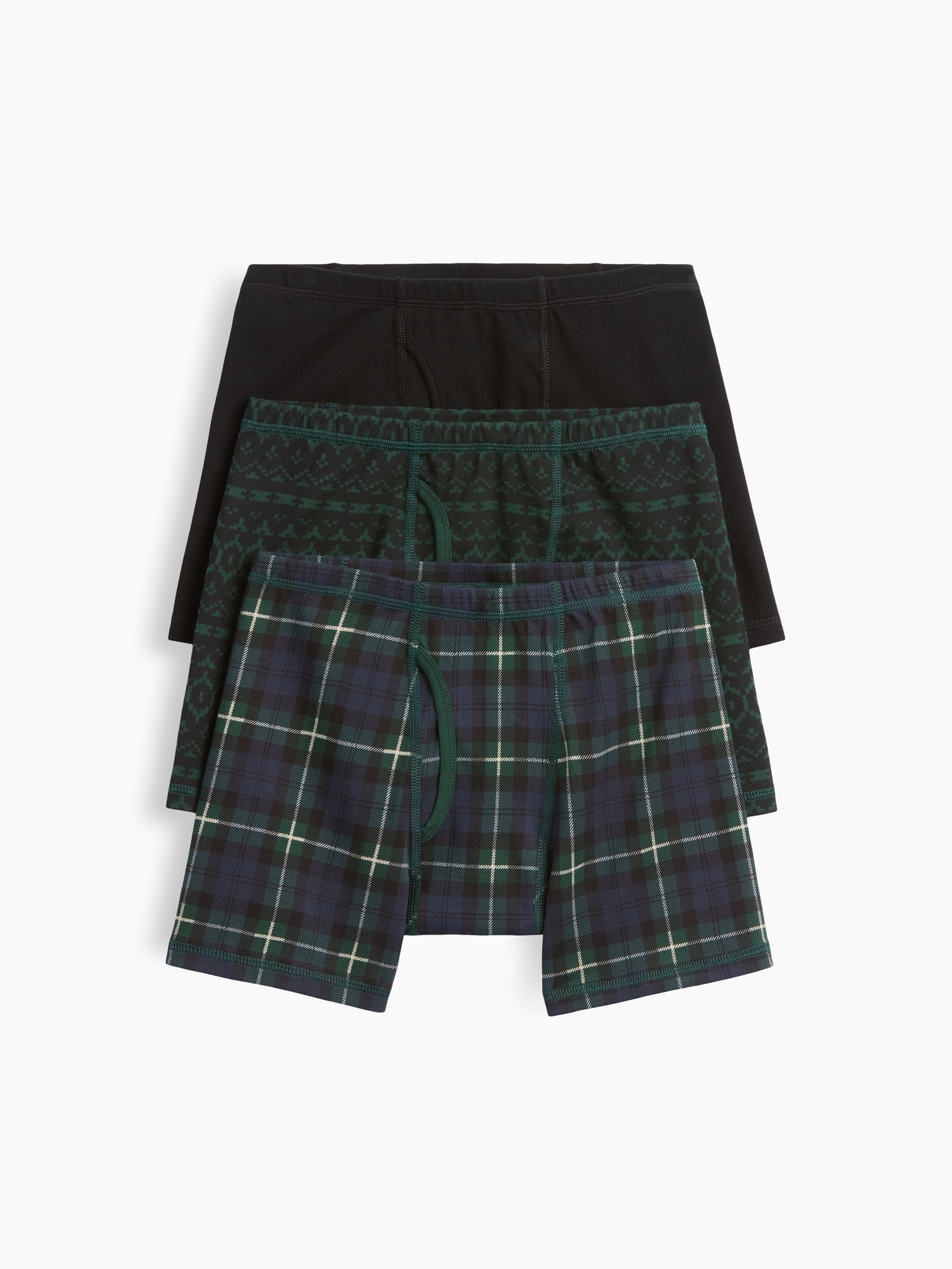 Kids Organic Stretch Cotton Boxer Briefs (3-Pack)