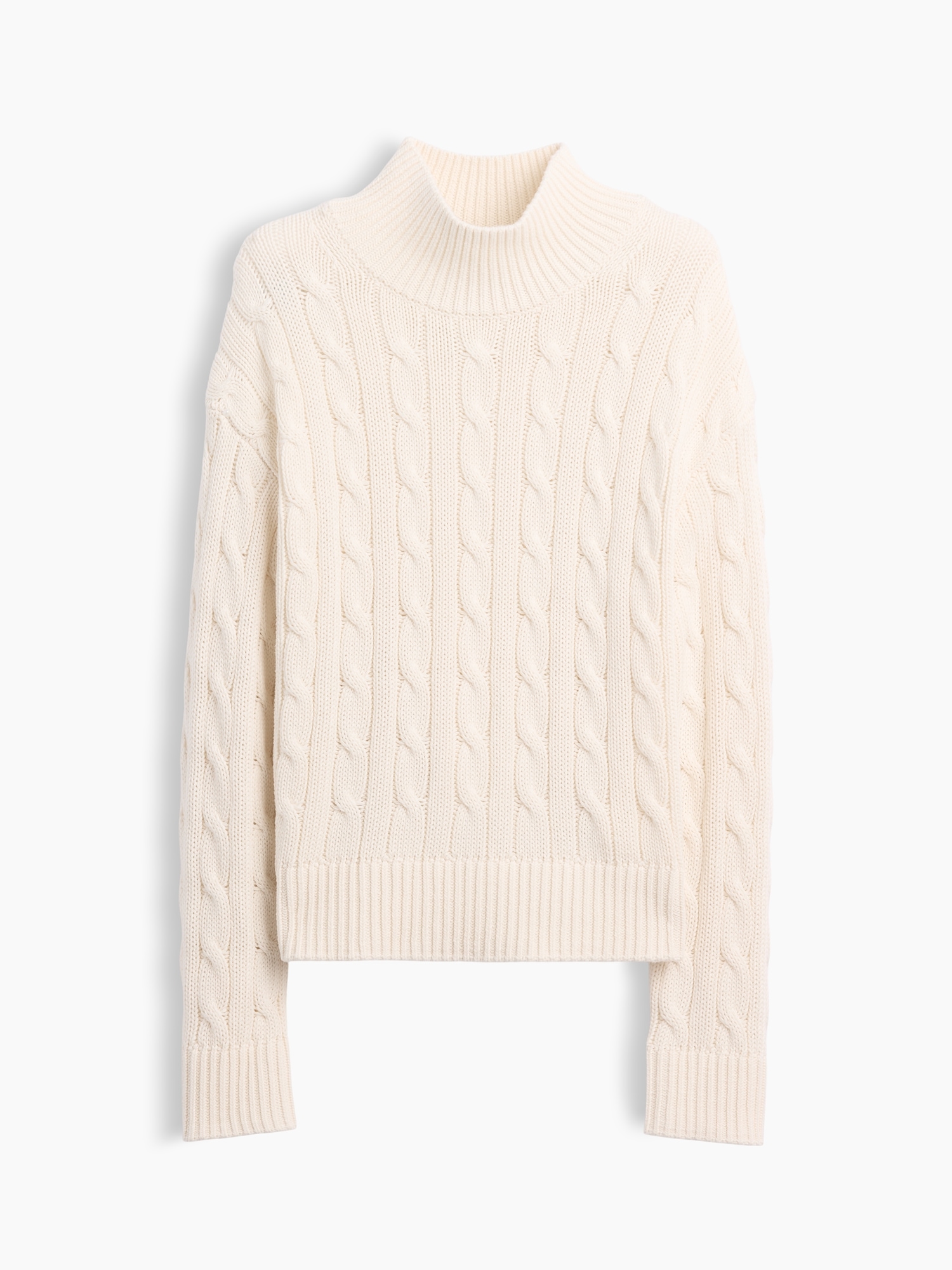 100% Cotton Oversized Mockneck Sweater