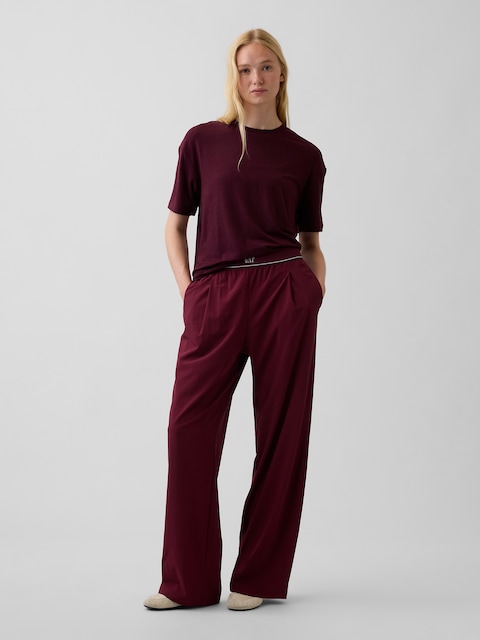 PANTALON CONFORT À PLIS À LOGO GAPFIT