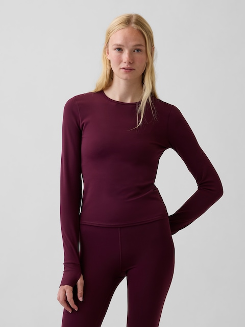 T-SHIRT LISSE À ENCOLURE RAS DU COU GAPFIT