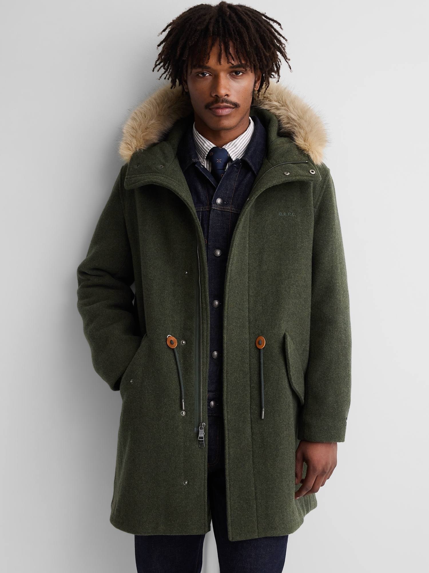 × A.P.C. Oversized Wool-Blend Parka