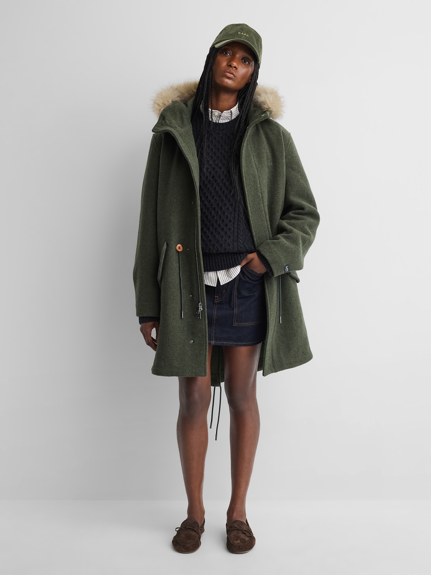 × A.P.C. Oversized Wool-Blend Parka