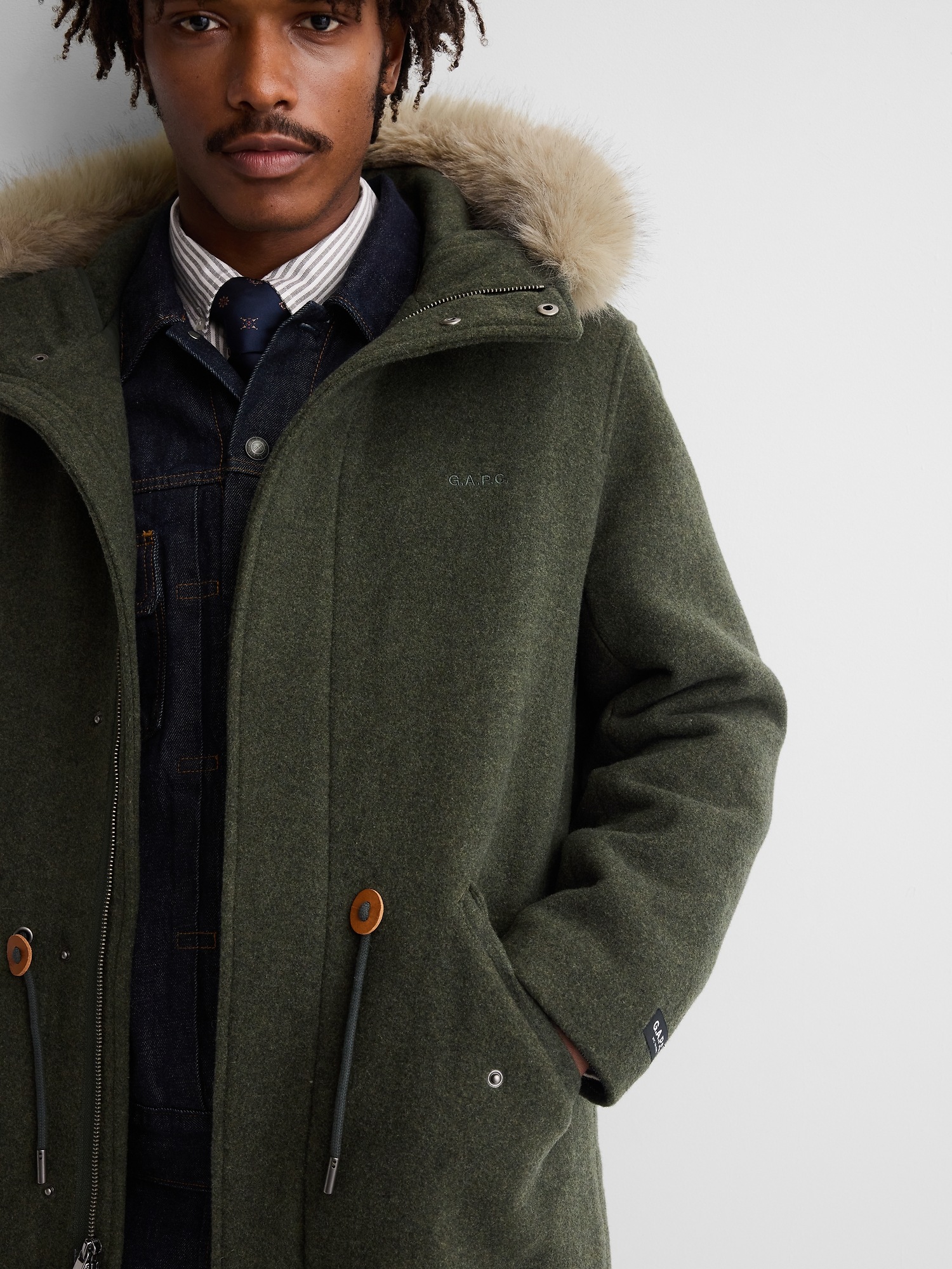 × A.P.C. Oversized Wool-Blend Parka