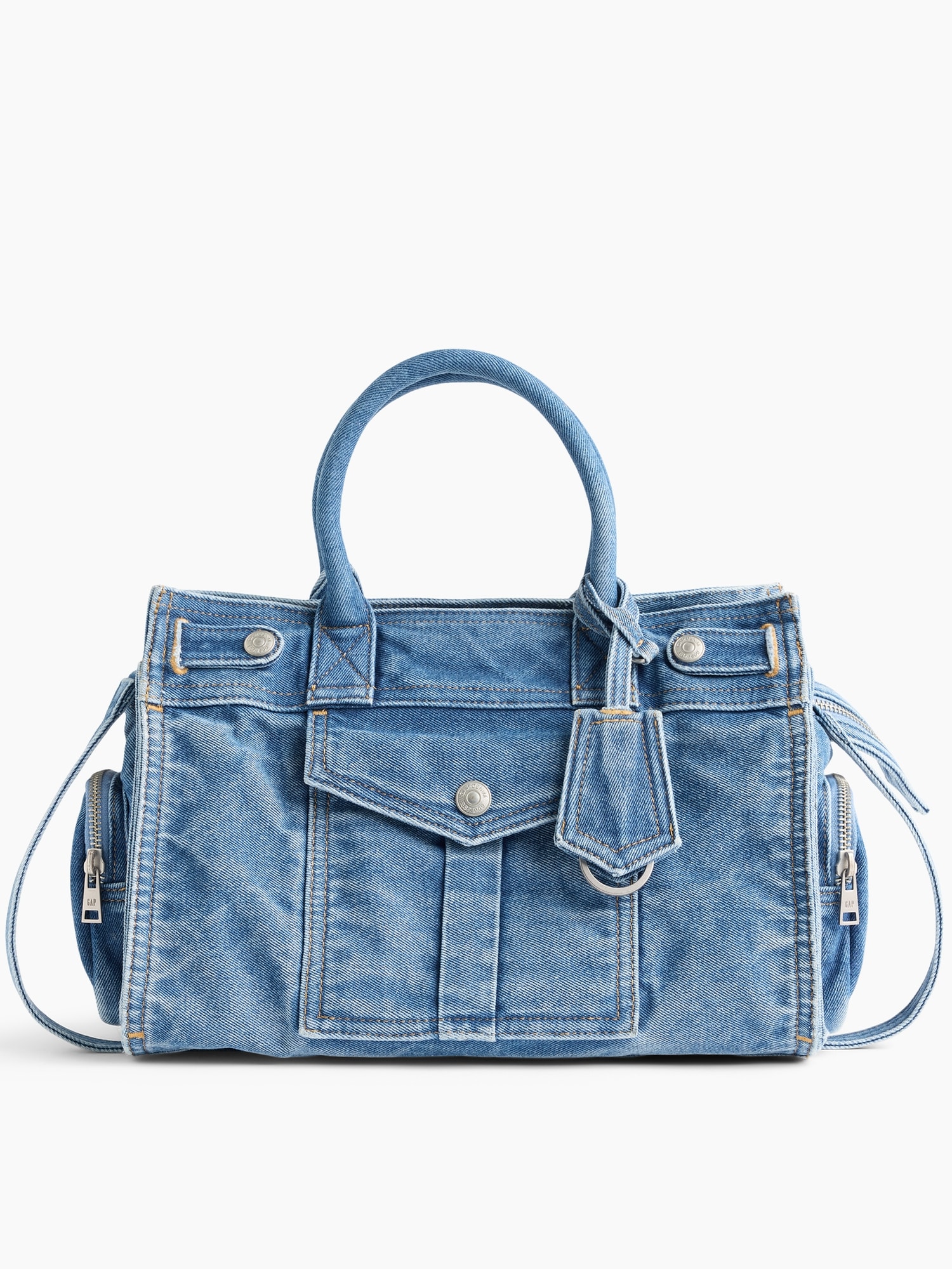 Denim Five Pocket Satchel