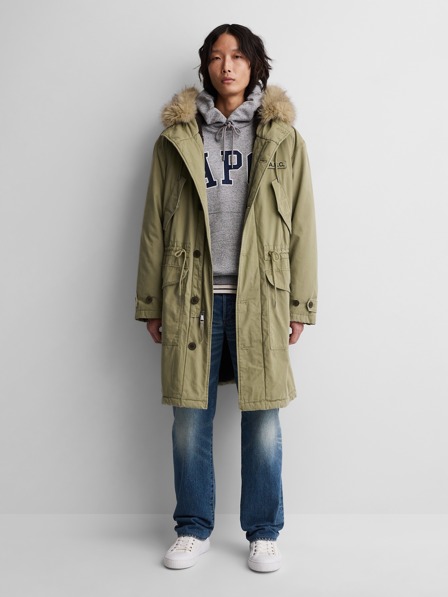 Gap × A.P.C. Oversized Sherpa-Lined Utility Parka