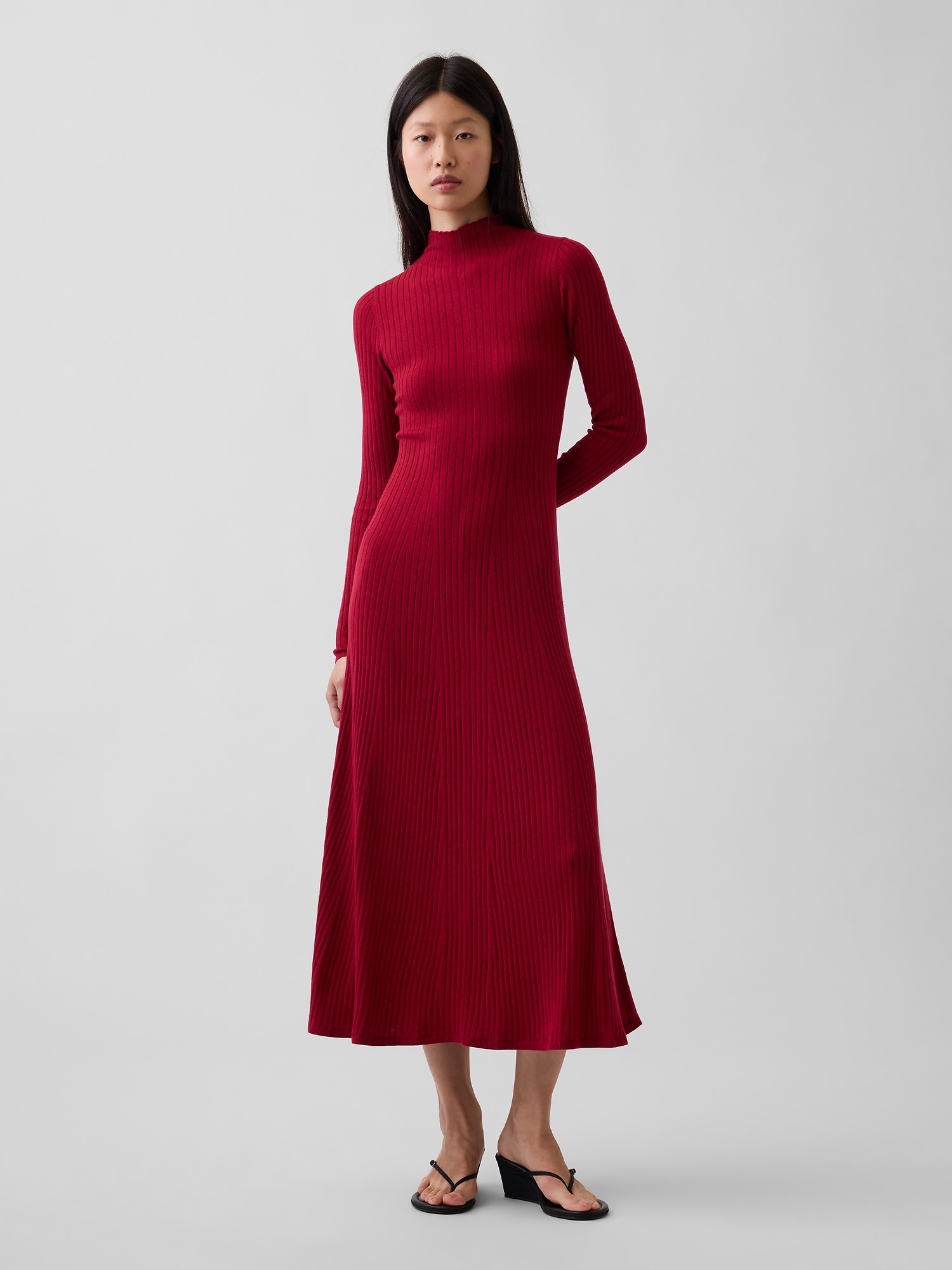 Lightweight CashSoft Rib Sweater Maxi Dress