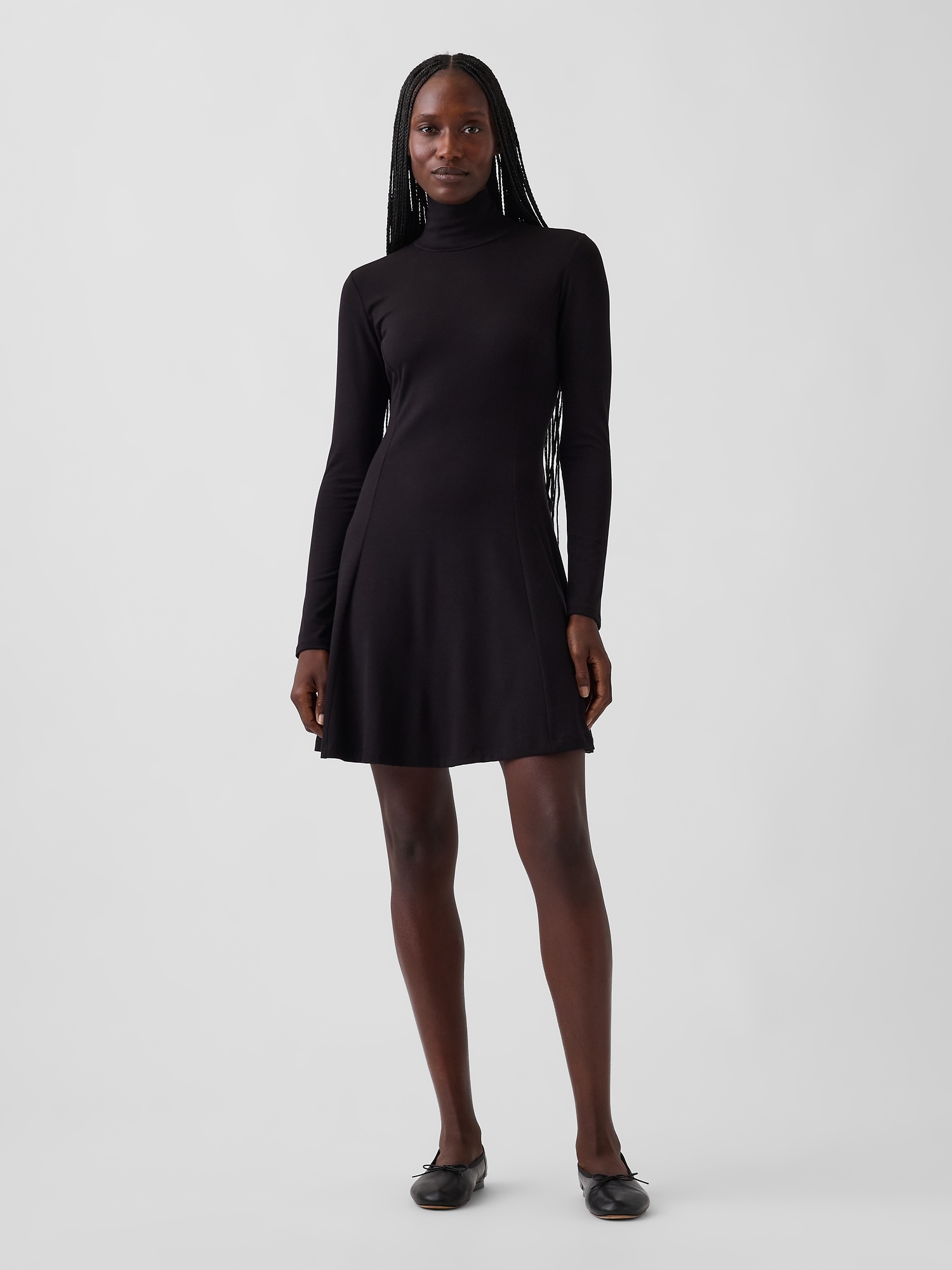 Mockneck Mini Dress